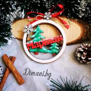 Триизмерна Коледна играчка с име2