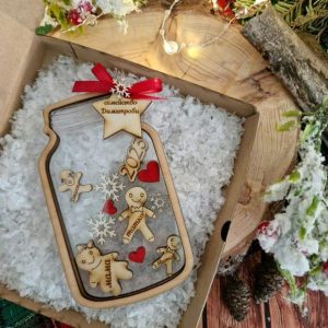 Семеен коледен буркан играчка за елха