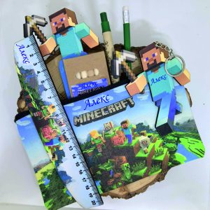 Дървен комплект за ученик Майнкрафт
